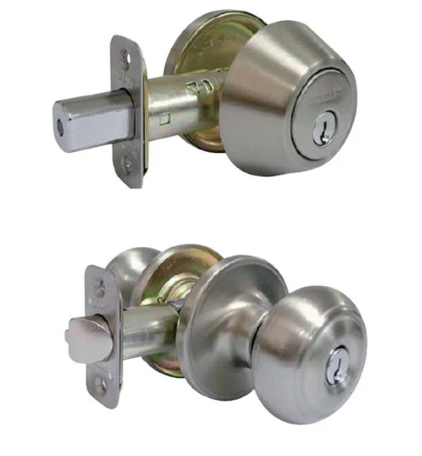 Satin Nickel - Entry and Deadbolt Combination Locks (PRIME REO CODES)